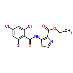 Ethyl 5-[(2,4,6-trichlorobenzoyl)amino]-1,3-thiazole-4-carboxylate Structure