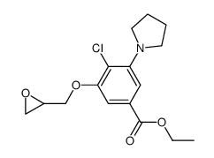 1-(2-Chloro-5-ethoxycarbonyl-3-(1-pyrrolidinyl)-phenoxy)-2,3-epoxypropane Structure