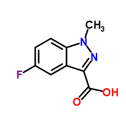 5-氟-1-甲基-1H-吲唑-3-甲酸结构式