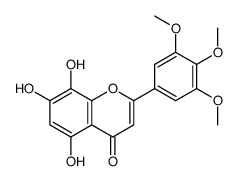 5,7,8-trihydroxy-2-(3,4,5-trimethoxyphenyl)chromen-4-one结构式
