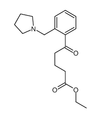ETHYL 5-OXO-5-[2-(PYRROLIDINOMETHYL)PHENYL]VALERATE结构式