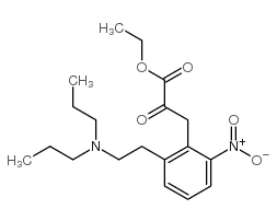 2-[2-(二丙基氨基)乙基]-6-硝基苯基丙酮酸乙酯结构式