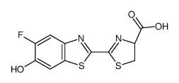 (S)-2-(5-氟-6-羟基苯并d噻唑-2-基)-4,5-二氢噻唑-4-羧酸结构式
