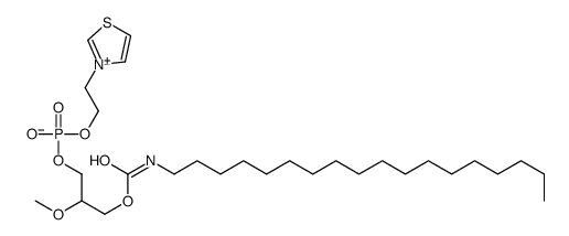 [2-methoxy-3-(octadecylcarbamoyloxy)propyl] 2-(1,3-thiazol-3-ium-3-yl)ethyl phosphate Structure