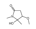 5-hydroxy-4-methoxy-1,5-dimethylpyrrolidin-2-one Structure