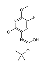 (2-氯-5-氟-6-甲氧基吡啶-3-基)氨基甲酸叔丁酯结构式