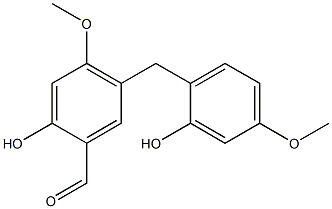 2-羟基-5-(2-羟基-4-甲氧基苯基)-4-甲氧基苯甲醛结构式