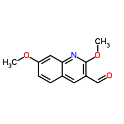 2,7-二甲氧基喹啉-3-甲醛结构式
