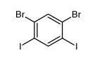 1, 5-Dibromo-2, 4-diiodobenzene Structure