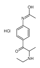 N-[4-[2-(ethylamino)propanoyl]phenyl]acetamide,hydrochloride结构式