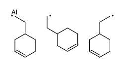 tris(2-cyclohex-3-en-1-ylethyl)alumane Structure