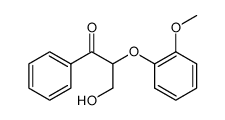 3-hydroxy-2-(2-methoxyphenoxy)-1-phenyl-1-propanone结构式