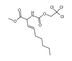 (E)-2-(2,2,2-Trichloro-ethoxycarbonylamino)-non-3-enoic acid methyl ester结构式