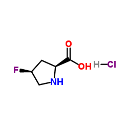 (2S,4S)-4-氟吡咯烷-2-羧酸盐酸盐结构式