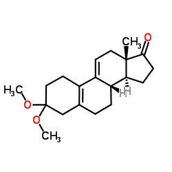 3,3-Dimethoxyestra-5(10),9(11)-dien-17-one结构式