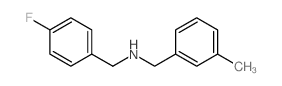 N-(4-氟苄基)-1-(间甲苯基)甲胺结构式