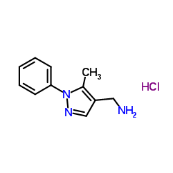5-甲基-1-苯基-(1H-吡唑-4-甲基)胺盐酸盐结构式