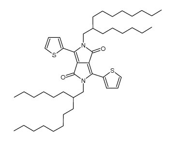 2,5-双(2-己基癸基)-3,6-二(噻吩-2-基)吡咯并[3,4-c]吡咯-1,4(2H,5H)-二酮结构式