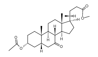 3α-Acetyloxy-7-oxo-5β-cholan-24-oic acid methyl ester结构式