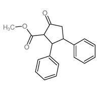 Cyclopentanecarboxylicacid, 5-oxo-2,3-diphenyl-, methyl ester结构式