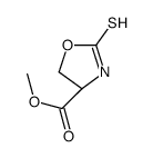 methyl (4R)-2-sulfanylidene-1,3-oxazolidine-4-carboxylate结构式