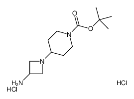 4-(3-氨基-1-氮杂啶)-1-哌啶羧酸 1,1-二甲基乙酯双盐酸盐结构式