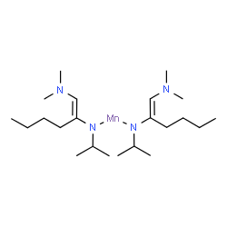 双(N,N''-二异丙基戊酰胺基)锰(II)结构式