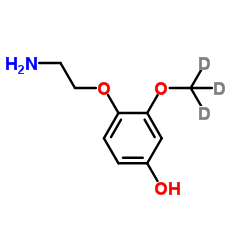 4-(2-Aminoethoxy)-3-methoxyphenol-d3结构式