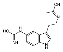 N-[2-[5-(carbamoylamino)-1H-indol-3-yl]ethyl]acetamide结构式