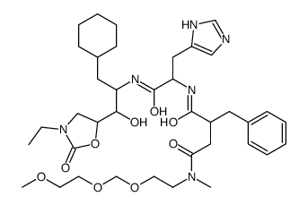 2-benzyl-N-[1-[[3-cyclohexyl-1-(3-ethyl-2-oxo-1,3-oxazolidin-5-yl)-1-hydroxypropan-2-yl]amino]-3-(1H-imidazol-5-yl)-1-oxopropan-2-yl]-N'-[2-(2-methoxyethoxymethoxy)ethyl]-N'-methylbutanediamide结构式
