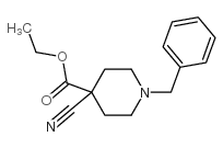 1-苄基-4-氰基-4-哌啶羧酸乙酯结构式
