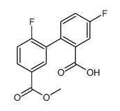 5-fluoro-2-(2-fluoro-5-methoxycarbonylphenyl)benzoic acid Structure