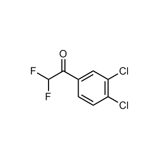 1-(3,4-二氯苯基)-2,2-二氟乙烷-1-酮结构式