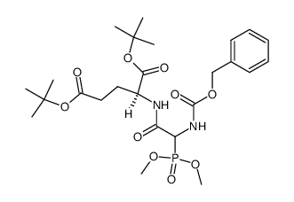di-tert-butyl N-(2-((benzyloxycarbonyl)amino)-2-(dimethoxyphosphinyl)acetyl)-L-glutamate结构式