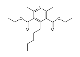 diethyl 2,6-dimethyl-4-n-pentylpyridine-3,5-dicarboxylate Structure