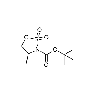 4-甲基-1,2,3-氧杂噻唑烷-3-羧酸叔丁酯2,2-二氧化物结构式