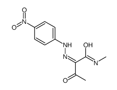 (2E)-N-methyl-2-[(4-nitrophenyl)hydrazinylidene]-3-oxobutanamide结构式