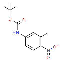 (3-甲基-4-硝基苯基)氨基甲酸叔丁酯结构式
