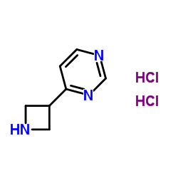 4-(氮杂环丁烷-3-基)嘧啶二盐酸盐结构式