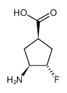 Cyclopentanecarboxylic acid, 3-amino-4-fluoro-, (1alpha,3alpha,4beta)- (9CI) structure