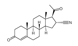 3,20-dioxo-4-pregnene-16α-carbonotrile结构式