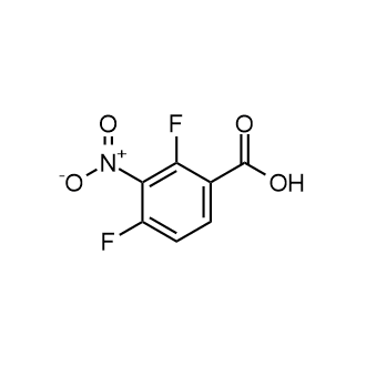 2,4-二氟-3-硝基苯甲酸结构式