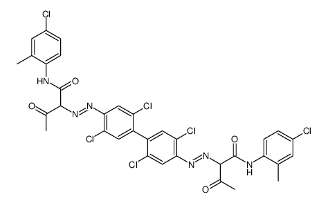 2,2’-[(2,2’5,5’-四氯[1,1’-联苯]-4,4’-二基)双(偶氮)]双[N-(4-氯-2-甲基苯基)-3-氧代-丁酰胺结构式