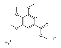 iodo-(2,3,4-trimethoxy-6-methoxycarbonylphenyl)mercury Structure
