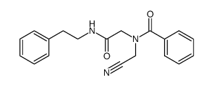 2-phenylethylamide of N-cyanomethylhippuric acid Structure