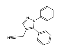 (1,5-diphenylpyrazol-4-yl)-acetonitrile Structure