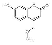 7-羟基-4-甲氧基甲基香豆素结构式