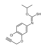 O-propan-2-yl N-(4-chloro-3-prop-2-ynoxyphenyl)carbamothioate结构式