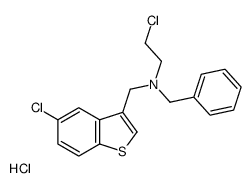 N-benzyl-2-chloro-N-[(5-chloro-1-benzothiophen-3-yl)methyl]ethanamine,hydrochloride Structure