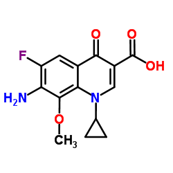 7-氨基-1-环丙基-6-氟-8-甲氧基-4-氧代-1, 4-二氢喹啉-3-羧酸结构式